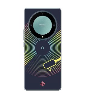 Funda para [ Honor Magic 5 Lite ] Diseño Música [ Dibujo Disco de Vinilo ] de Silicona Flexible