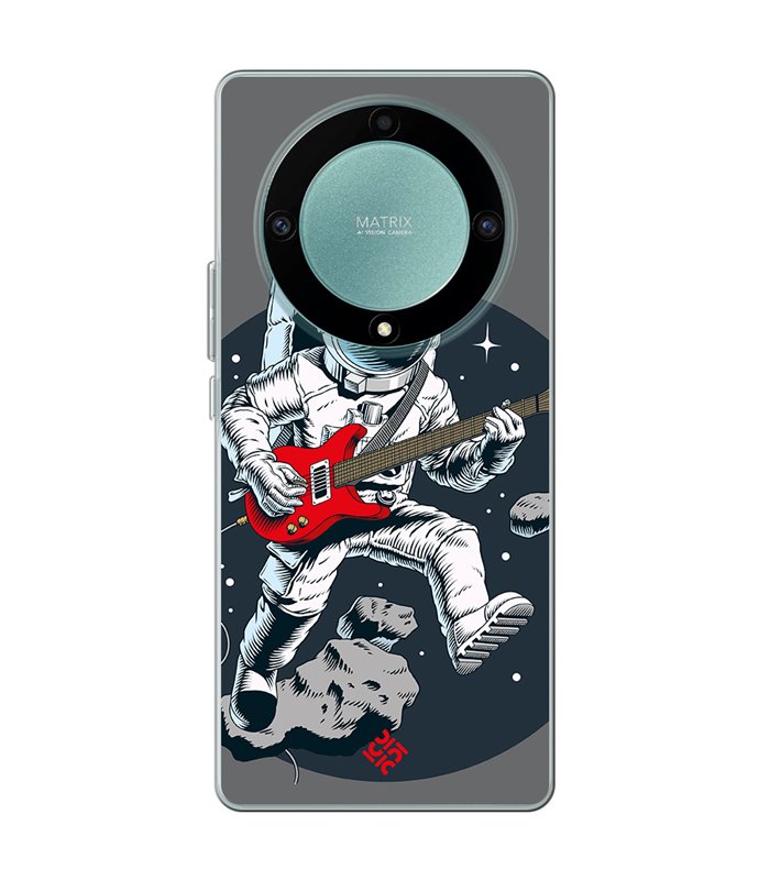 Funda para [ Honor Magic 5 Lite ] Diseño Música [ Guitarrista Espacial ] de Silicona Flexible