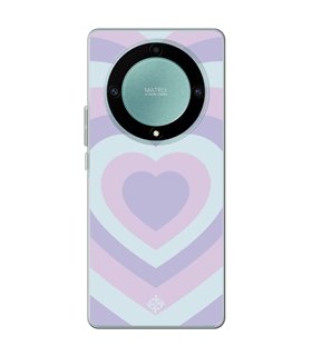 Funda para [ Honor Magic 5 Lite ] Dibujo Tendencias [ Corazones Superpuestos Tonos Pastel ] 