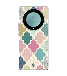 Funda para [ Honor Magic 5 Lite ] Dibujo Tendencias [ Diseño Azulejos de Colores ] de Silicona Flexible para Smartphone