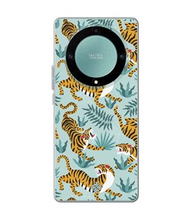 Funda para [ Honor Magic 5 Lite ] Dibujo Tendencias [ Estampado de Tigres ] de Silicona Flexible para Smartphone 