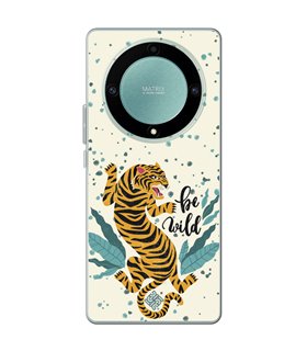 Funda para [ Honor Magic 5 Lite ] Dibujo Tendencias [ Tigre - Be Wild ] de Silicona Flexible para Smartphone 