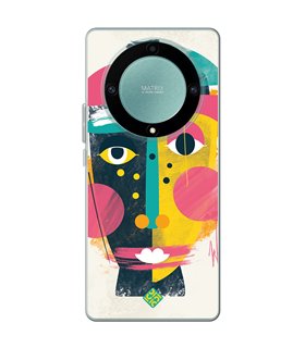 Funda para [ Honor Magic 5 Lite ] Dibujo Auténtico [ Ilustración de Arte de Pared Abstracción de Retrato Facial ] 