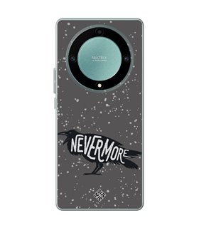 Funda para [ Honor Magic 5 Lite ] Dibujo Auténtico [ Cuervo Never More ] de Silicona Flexible para Smartphone 