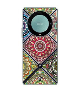 Funda para [ Honor Magic 5 Lite ] Dibujo Auténtico [ Motivos Mandala ] de Silicona Flexible para Smartphone 