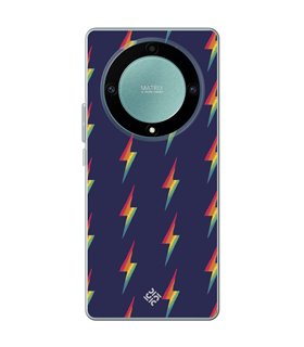 Funda para [ Honor Magic 5 Lite ] Dibujo Auténtico [ Rayos de Colores ] de Silicona Flexible