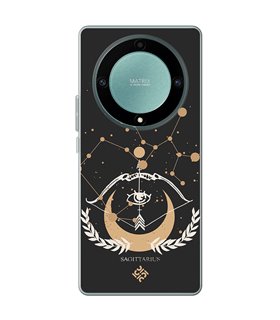 Funda para [ Honor Magic 5 Lite ] Dibujo Zodiaco [ Signo Zodiacal - Sagitario ] de Silicona Flexible para Smartphone 