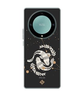 Funda para [ Honor Magic 5 Lite ] Dibujo Zodiaco [ Signo zodiacal - Picis ] de Silicona Flexible para Smartphone 