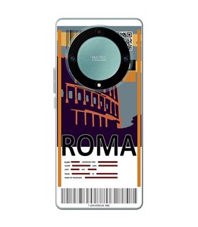 Funda para [ Honor Magic 5 Lite ] Billete de Avión [ Roma ] de Silicona Flexible para Smartphone 