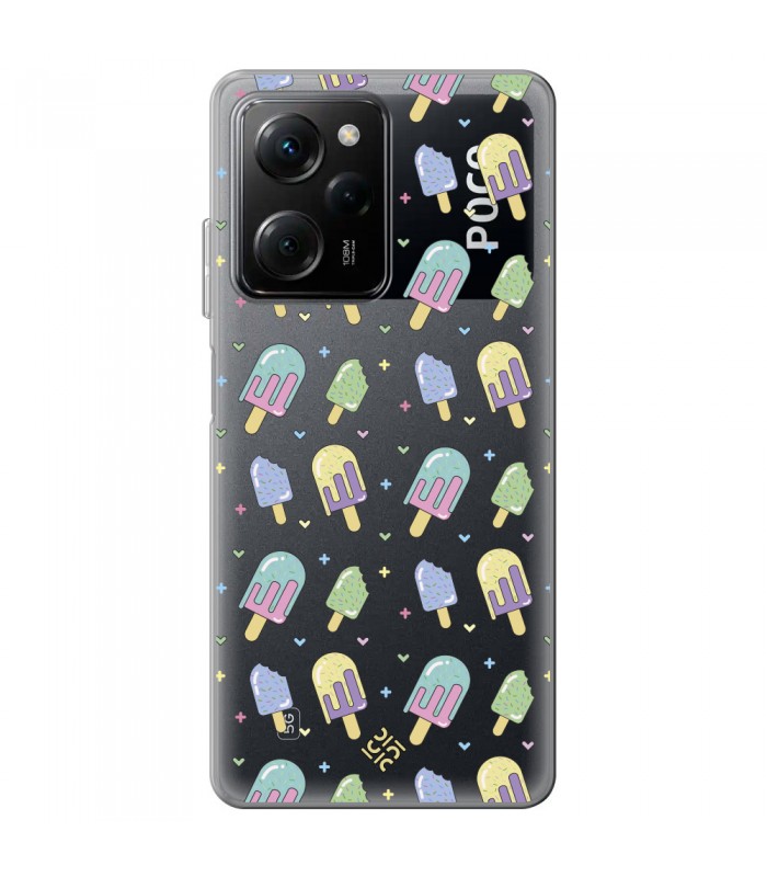 Funda para [ POCO X5 Pro 5G ] Dibujo Auténtico [ Polos ] de Silicona Flexible para Smartphone