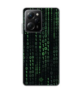 Funda para [ POCO X5 Pro 5G ] Cine Fantástico [ Números Binarios Matrix ] de Silicona Flexible para Smartphone