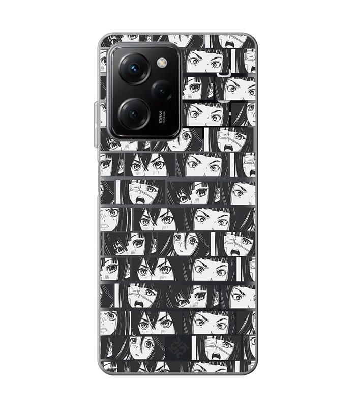 Funda para [ POCO X5 Pro 5G ] Dibujos Frikis [ Ojos Estilo Manga - Concepto de Historieta ] de Silicona Flexible