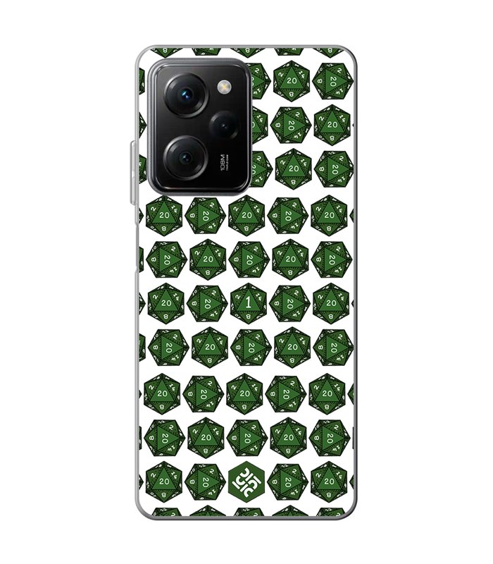 Funda para [ POCO X5 Pro 5G ] Dibujos Frikis [ Dados Rol Pifia y Crítico ] de Silicona Flexible para Smartphone