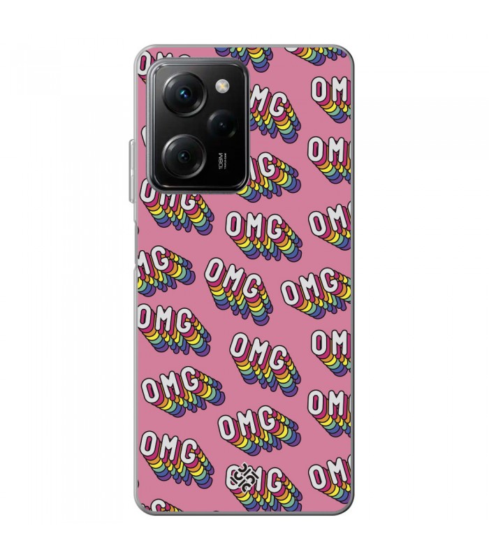 Funda para [ POCO X5 Pro 5G ] Dibujo Frases Guays [ OMG ] de Silicona Flexible para Smartphone 