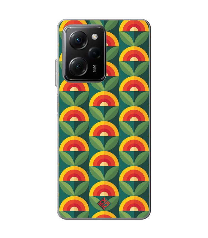 Funda para [ POCO X5 Pro 5G ] Dibujos Retro [ Diseño Flor - Retro ] de Silicona Flexible