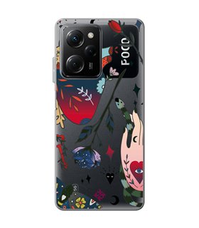 Funda para [ POCO X5 Pro 5G ] Dibujo Tendencias [ Doodle Tatuaje Esotérico ] de Silicona