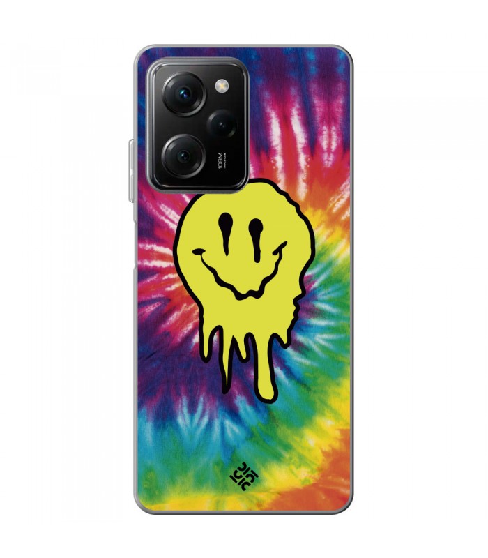 Funda para [ POCO X5 Pro 5G ] Dibujo Tendencias [ Sonrisa Smile Swirl Abstracto ] de Silicona