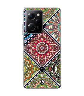 Funda para [ POCO X5 Pro 5G ] Dibujo Auténtico [ Motivos Mandala ] de Silicona Flexible para Smartphone 