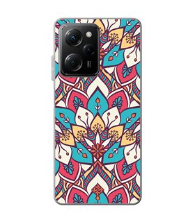 Funda para [ POCO X5 Pro 5G ] Dibujo Auténtico [ Mosaico Floral Mandala ] de Silicona Flexible para Smartphone