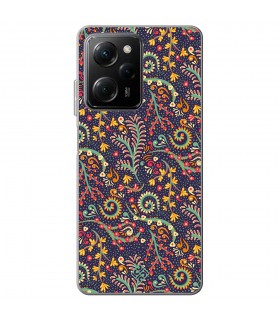 Funda para [ POCO X5 Pro 5G ] Dibujo Auténtico [ Patrón de Platas Abstractas ] de Silicona Flexible