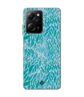 Funda para [ POCO X5 Pro 5G ] Dibujo Auténtico [ Patron Abstracto Azul ] de Silicona Flexible