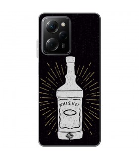 Funda para [ POCO X5 Pro 5G ] Dibujo Auténtico [ Whiskey ] de Silicona Flexible para Smartphone