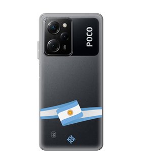 Funda para [ POCO X5 Pro 5G ] Bandera Paises[ Bandera Argentina ] de Silicona Flexible para Smartphone 