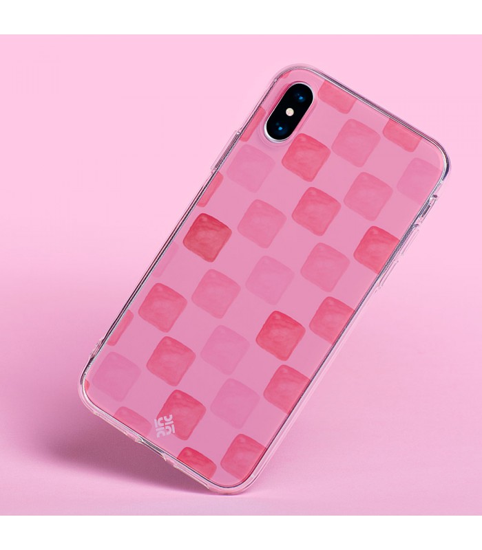 Funda para [ POCO X5 Pro 5G ] Color del Año Magenta [ Checkerboard Magenta - Patrón de Cuadrados - Estilo Acuarela ] 