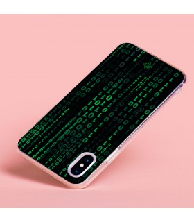 Funda para [ Oukitel C31 ] Cine Fantástico [ Números Binarios Matrix ] de Silicona Flexible para Smartphone