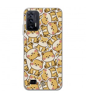 Funda para [ Oukitel C31 ] Dibujo Cute [ Pegatinas Perrito Shiba ] de Silicona Flexible para Smartphone