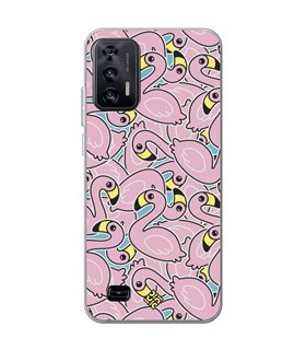 Funda para [ Oukitel C31 ] Dibujo Cute [ Pegatinas Flamenco ] de Silicona Flexible para Smartphone