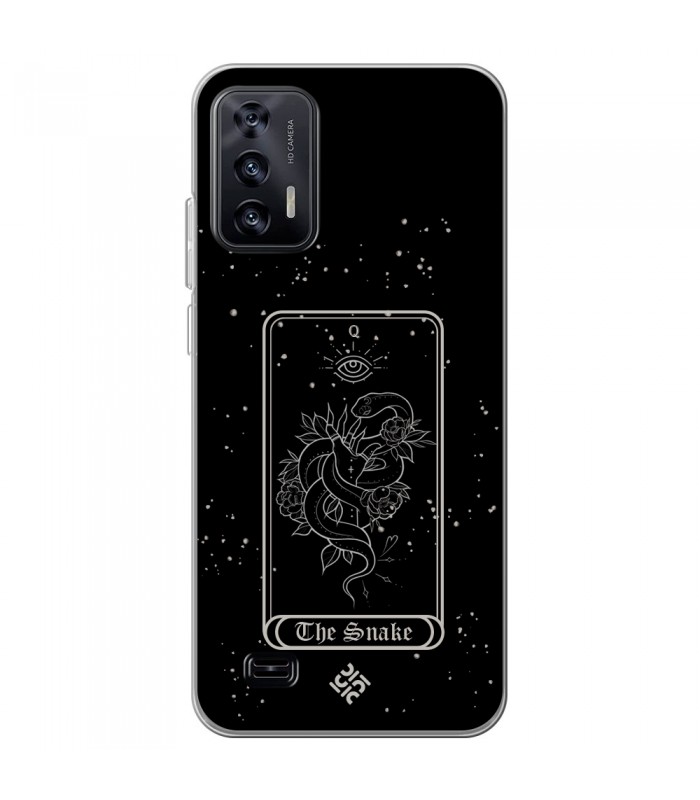 Funda para [ Oukitel C31 ] Dibujo Esotérico [ Carta del Tarot - The Snake ] de Silicona Flexible