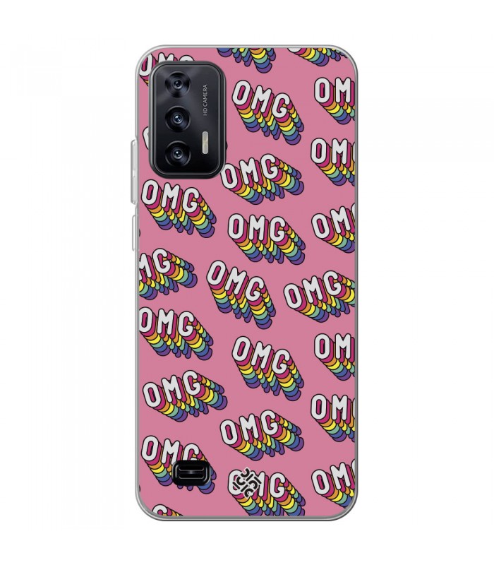 Funda para [ Oukitel C31 ] Dibujo Frases Guays [ OMG ] de Silicona Flexible para Smartphone 