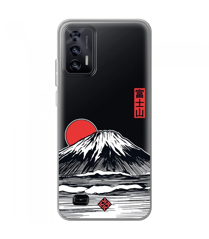 Funda para [ Oukitel C31 ] Dibujo Japones [ Monte Fuji ] de Silicona Flexible para Smartphone 