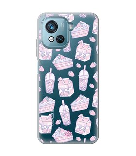 Funda para [ Oukitel C31 ] Dibujo Japones [ Estampado de Flores y Grúas Blancas ] de Silicona