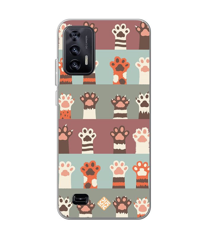 Funda para [ Oukitel C31 ] Dibujo Mascotas [ Zarpas de Gatos ] de Silicona Flexible