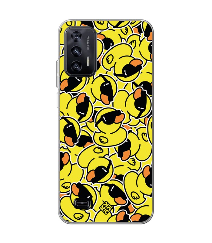 Funda para [ Oukitel C31 ] Dibujo Mascotas [ Pegatinas Patito Cool ] de Silicona Flexible para Smartphone