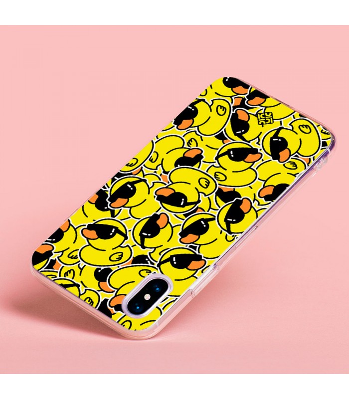 Funda para [ Oukitel C31 ] Dibujo Mascotas [ Pegatinas Patito Cool ] de Silicona Flexible para Smartphone