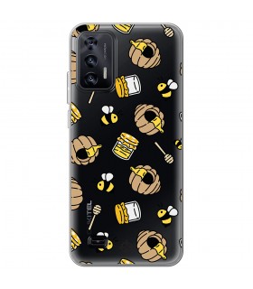 Funda para [ Oukitel C31 ] Dibujo Mascotas [ Miel y Abejas ] de Silicona Flexible para Smartphone 