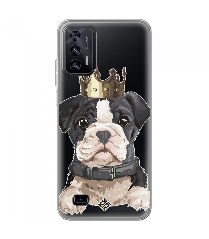 Funda para [ Oukitel C31 ] Dibujo Mascotas [ Perrito King ] de Silicona Flexible para Smartphone 