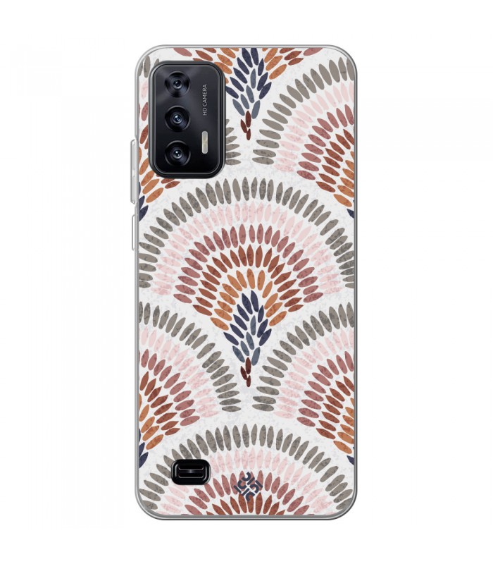 Funda para [ Oukitel C31 ] Dibujo Tendencias [ Diseño Mosaico ] de Silicona Flexible para Smartphone 