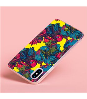 Funda para [ Oukitel C31 ] Dibujo Auténtico [ Patrón de Pescado Betta ] de Silicona Flexible para Smartphone