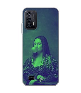 Funda para [ Oukitel C31 ] Dibujo Auténtico [ Mona Lisa Moderna ] de Silicona Flexible para Smartphone 
