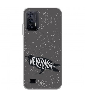 Funda para [ Oukitel C31 ] Dibujo Auténtico [ Cuervo Never More ] de Silicona Flexible para Smartphone 