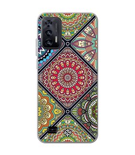 Funda para [ Oukitel C31 ] Dibujo Auténtico [ Motivos Mandala ] de Silicona Flexible para Smartphone 