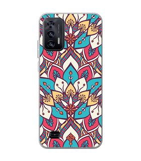 Funda para [ Oukitel C31 ] Dibujo Auténtico [ Mosaico Floral Mandala ] de Silicona Flexible para Smartphone