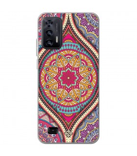 Funda para [ Oukitel C31 ] Dibujo Auténtico [ Baldosa de Teja Mandala ] de Silicona Flexible