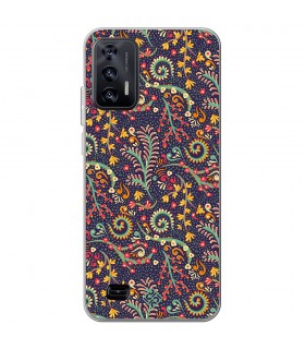 Funda para [ Oukitel C31 ] Dibujo Auténtico [ Patrón de Platas Abstractas ] de Silicona Flexible