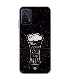 Funda para [ Oukitel C31 ] Dibujo Auténtico [ What Could  Be Better Than Beer ] de Silicona Flexible