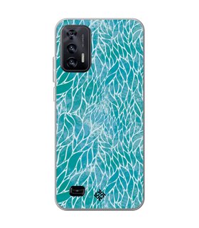 Funda para [ Oukitel C31 ] Dibujo Auténtico [ Patron Abstracto Azul ] de Silicona Flexible